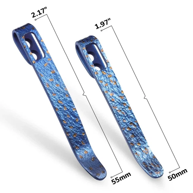 Клипсы карманные Civivi T002B титановыми 55х7,4х5,6 мм 2 шт (набор 2 шт) - изображение 2