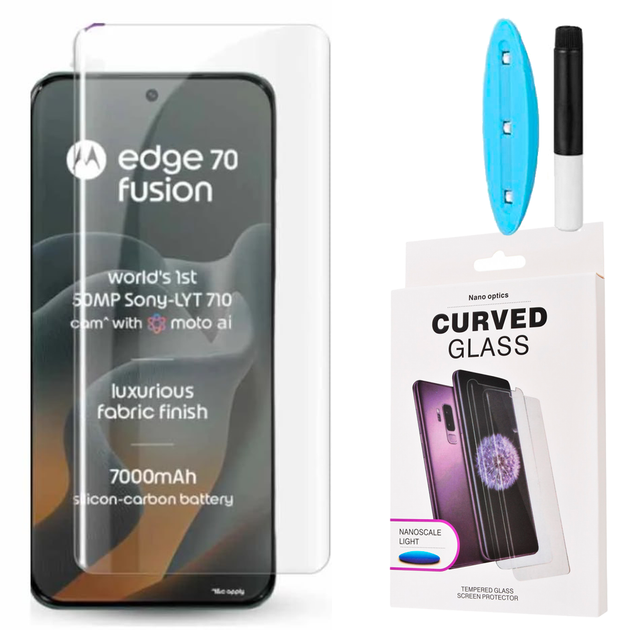 Защитное стекло DK для Motorola Edge 70 Fusion | UV Curved (023851) (clear) - Фото 1 Защитное стекло DK для Motorola Edge 70 Fusion | UV Curved (023851) (clear) - изображение 1