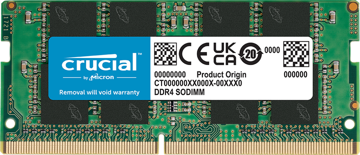 Оперативная память для ноутбука Crucial 8GB DDR4 2666MHz SO-DIMM (CT8G4SFRA266.M8FRS) - Фото 1 Оперативная память для ноутбука Crucial 8GB DDR4 2666MHz SO-DIMM (CT8G4SFRA266.M8FRS) - изображение 1