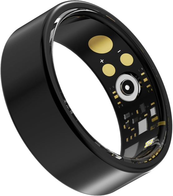 Розумне кільце Smart Ring SUNOL Black (Size 9): моніторинг здоров'я, сну, тиску та кисню, IP68, iOS/Android + Зарядний кейс - зображення 4
