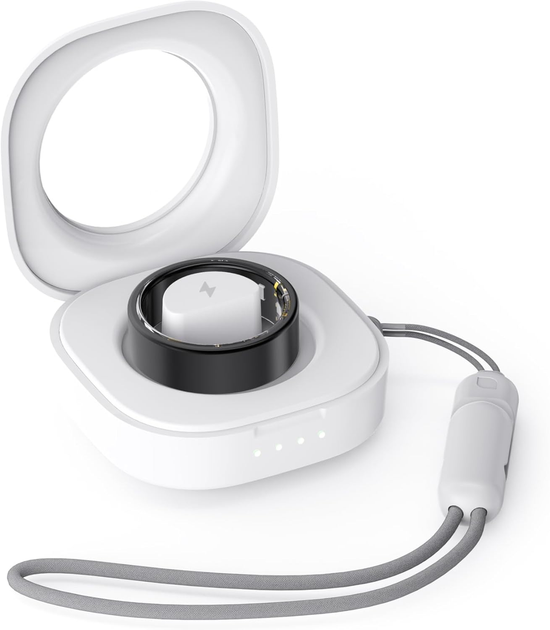 Розумне кільце Smart Ring SUNOL Black (Size 9): моніторинг здоров'я, сну, тиску та кисню, IP68, iOS/Android + Зарядний кейс - зображення 5