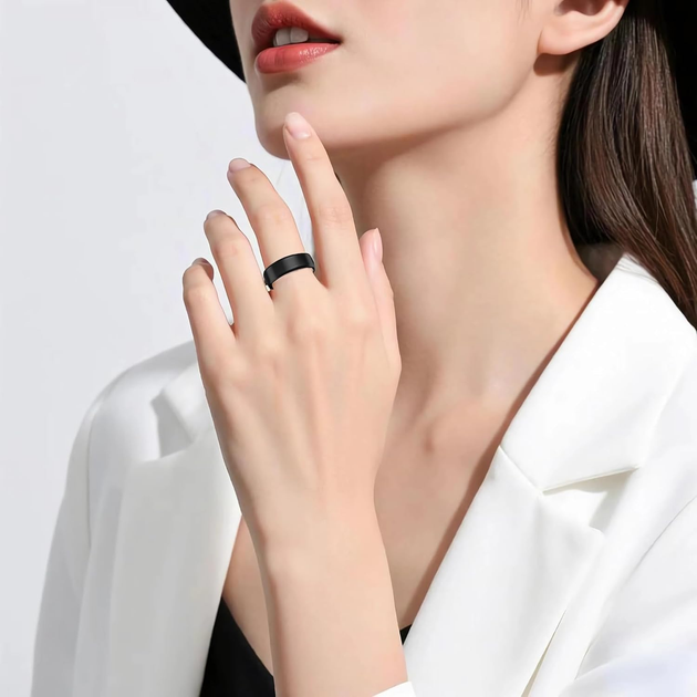 Розумне кільце Smart Ring SUNOL Black (Size 9): моніторинг здоров'я, сну, тиску та кисню, IP68, iOS/Android + Зарядний кейс - зображення 6