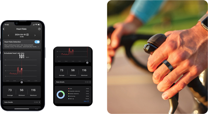 Смарт-кольцо Smart Ring SSR-03 Black размер 11, фитнес трекер, пульс, SpO2, сон, 5ATM, зарядный кейс - изображение 8