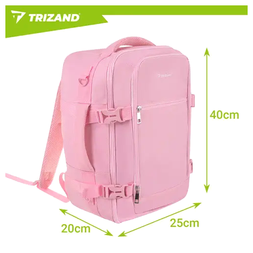 Туристический рюкзак 40×25×20 см 20 л 2в1 розовый Trizand LS-2341 - изображение 2