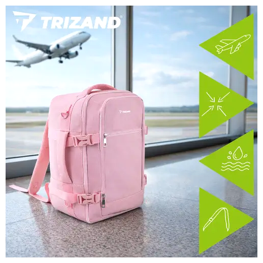 Туристический рюкзак 40×25×20 см 20 л 2в1 розовый Trizand LS-2341 - изображение 6