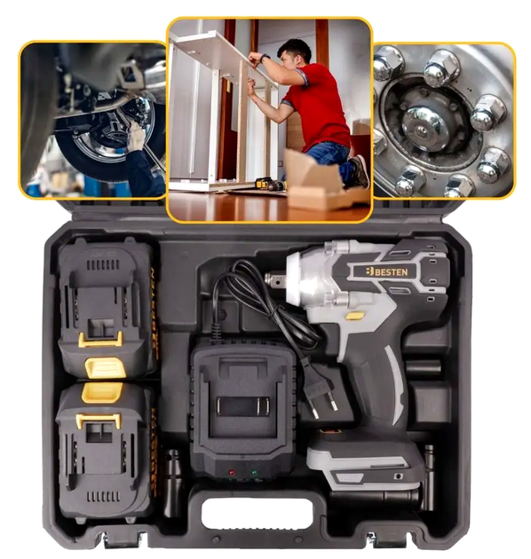 Аккумуляторный шуруповёрт крутящий момент 350 Н·м для дома 1 шт Besten LS-2935 - изображение 4