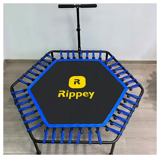 Фитнес батут 130 см шестиугольный для дома с ручкой черный Rippey LS-2635 - изображение 6