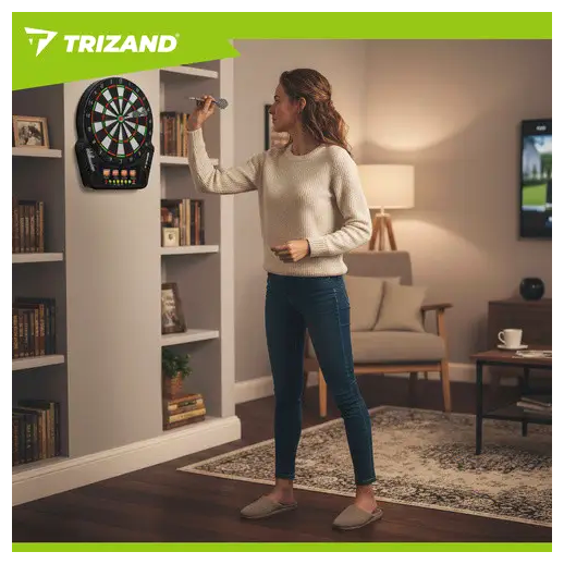 Электронная мишень для дартса 1 16 игроков 27 игр 6 дротиков Trizand LS-0543 - изображение 7