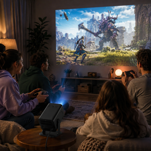 Проектор для фильмов, игр, домашний кинотеатр HCS350 pro / Смарт домашний кинотеатр Wi-Fi 6 Bluetooth 5.0 с пультом / - изображение 2