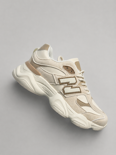 Кроссовки в стиле New Balance 9060, натуральная замша Женские Bashili Бежевый 38 (23,5 см) Код: H6628 beige - Фото 2 Кроссовки в стиле New Balance 9060, натуральная замша Женские Bashili Бежевый 38 (23,5 см) Код: H6628 beige - изображение 2