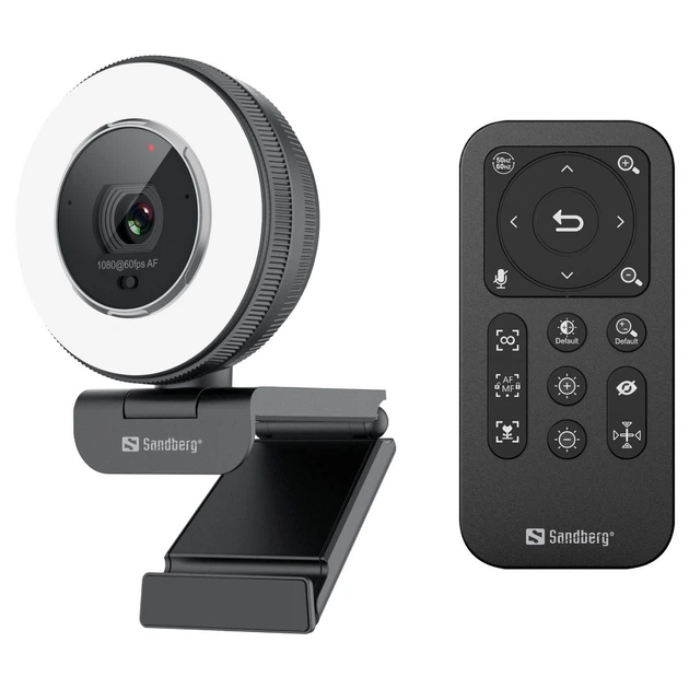 Веб-камера Sandberg Streamer USB Webcam Pro Elite Full HD, Remote control, USB-A/USB-C connection - изображение 2