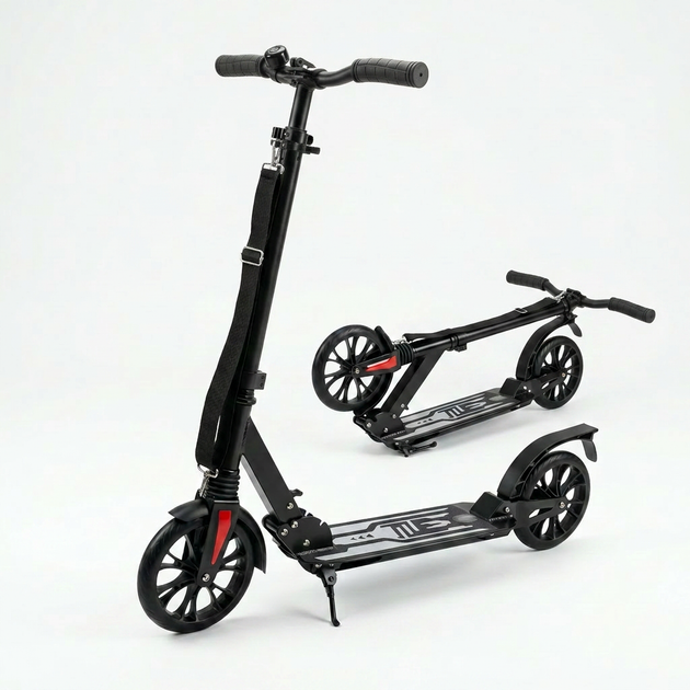 Самокат двоколісний складаний з колесами 200 мм Scooter Volo 8877 Black - Фото 1 Самокат двоколісний складаний з колесами 200 мм Scooter Volo 8877 Black - зображення 1