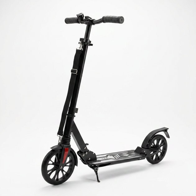 Самокат двоколісний складаний з колесами 200 мм Scooter Volo 8877 Black - Фото 3 Самокат двоколісний складаний з колесами 200 мм Scooter Volo 8877 Black - зображення 3