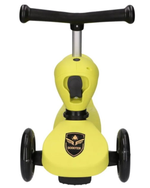 Самокат трансформер біговел дитячий scooter для дітей триколісний 3х колісний від 1 року для дітей наймолодших малюків з батьківською ручкою і сидінням трьохколісний 3 в 1 жовтий - зображення 3