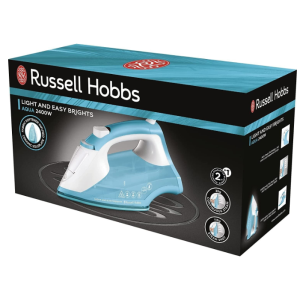 Праска з подачею пари Russell Hobbs 26482-56 Light & Easy Brights Aqua Iron (6840574) - зображення 4