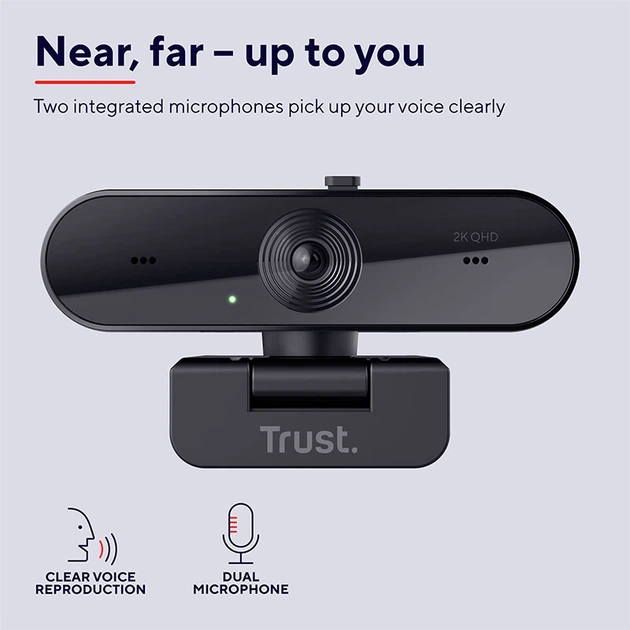 Веб-камера Trust TW-250 QHD Webcam Eco 2K QHD 3.7Mp - изображение 11