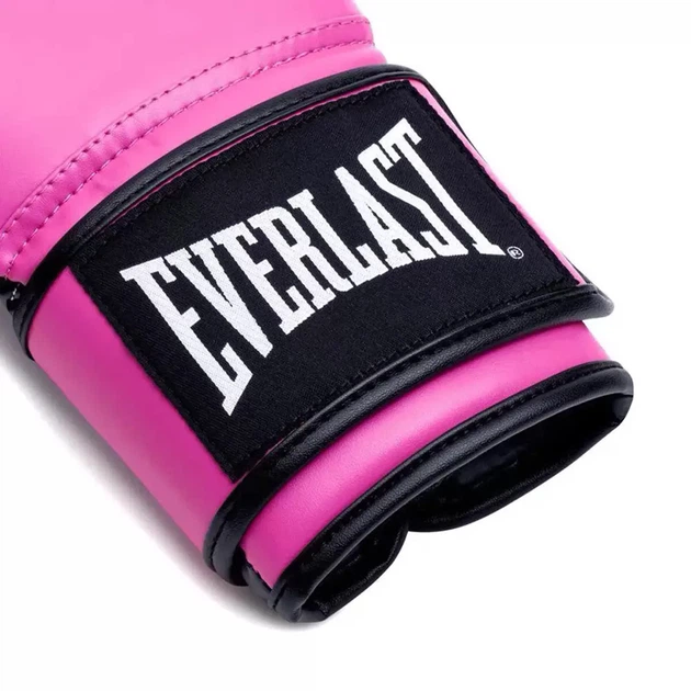 Боксерские перчатки Everlast Powerlock OG Boxing Glove Hook & Loop (P00004005-PK-BK) Pink/Black 12 унций - изображение 4