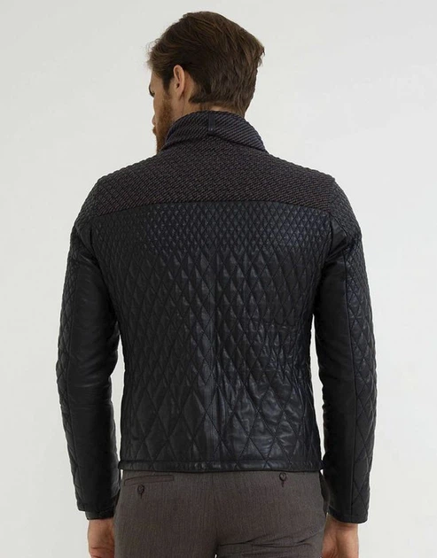 Куртка кожаная Pierre Cardin в тёмно-синем цвете - размер 27/54 (XL)(РСЕ160105) - Фото 2 Куртка кожаная Pierre Cardin в тёмно-синем цвете - размер 27/54 (XL)(РСЕ160105) - изображение 2