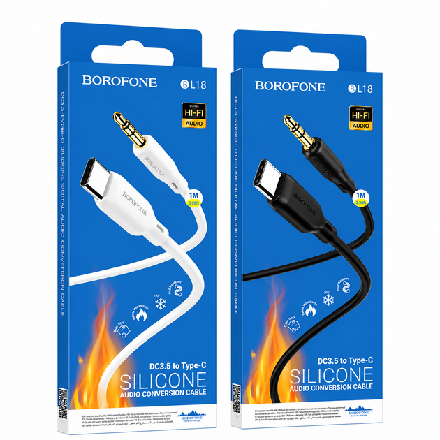 Аудиокабель Borofone BL18 USB Type-C – 3.5 мм AUX Hi-Fi 1 м - Фото 2 Аудиокабель Borofone BL18 USB Type-C – 3.5 мм AUX Hi-Fi 1 м - изображение 2