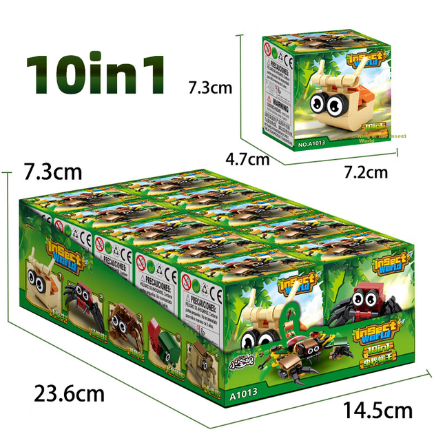 Конструктор Miaoyan Blind Box 10-в-1 Важкий танк 50 варіантів сумісний з LEGO - зображення 3