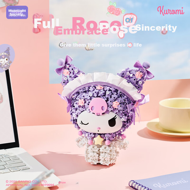 Конструктор Sanrio Kuromi «Місячне сяйво» серія Солодкий сад (SSH25070096) - Фото 4 Конструктор Sanrio Kuromi «Місячне сяйво» серія Солодкий сад (SSH25070096) - зображення 4