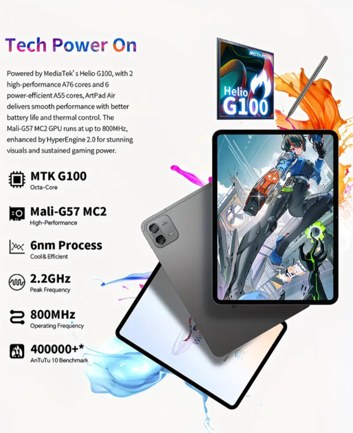 Планшет Teclast ArtPad Air 11" 20 Gb / 128 Gb с чехлом, клавиатурой и стилусом - изображение 4