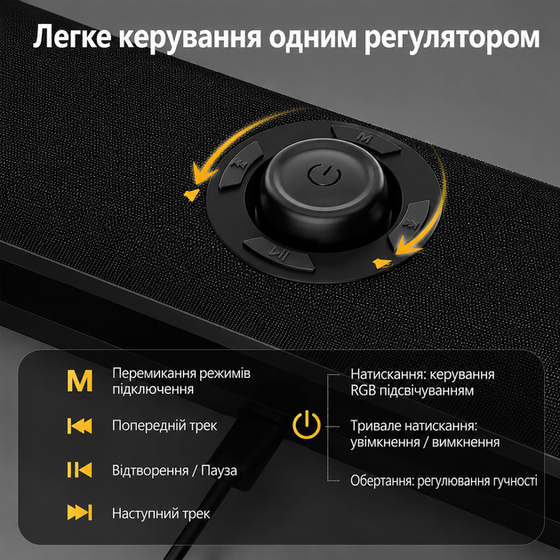 Саундбар домашний кинотеатр MONSTER S330 20W RGB Bluetooth колонка беспроводная акустическая система для телевизора Smart TV проектора ПК ноутбука домашнего кинотеатра звуковая панель саундбар для TV Android iPhone планшета мощный стереозвук - изображение 3