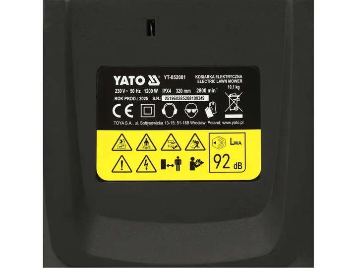 Газонокосарка електрична YATO YT-852081 - зображення 9