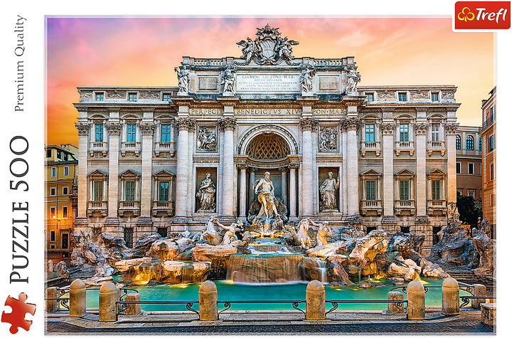 Puzzle Trefl Fontanna di Trevi Rzym 500 elementów (5900511372922) - obraz 3