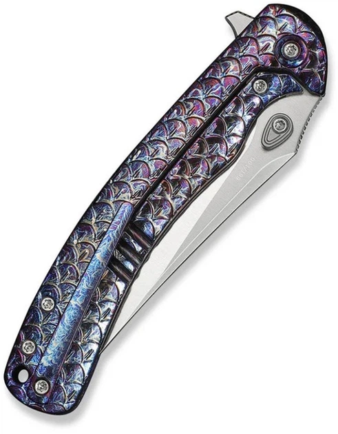 Нож складной туристический Weknife Dracarys 9.1 см Böhler M390 / 6AL4V Пламенный (WE25061B-3) - изображение 5
