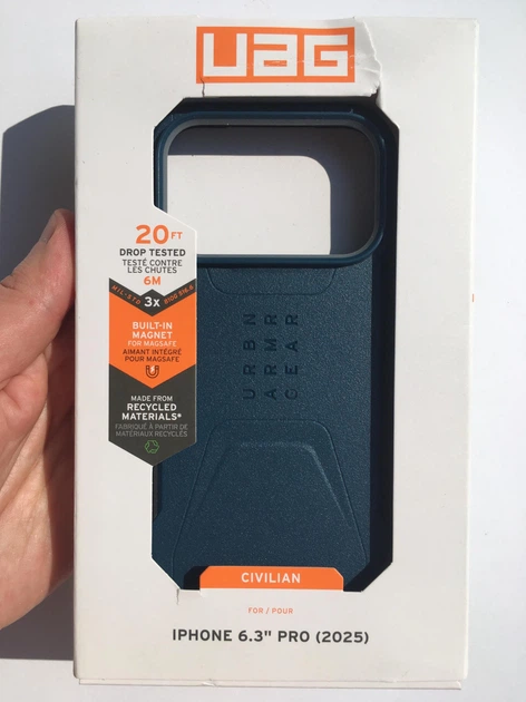Чохол протиударний UAG Civilian MagSafe (Original) для Iphone 17 Pro Mallard 114545115555 - Фото 2 Чохол протиударний UAG Civilian MagSafe (Original) для Iphone 17 Pro Mallard 114545115555 - зображення 2