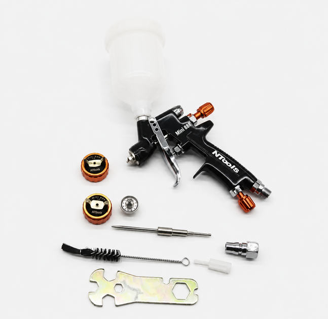 Пневматичний фарбопульт DeVilbiss SRI Pro Lite Mini Jet HVLP - Фото 2 Пневматичний фарбопульт DeVilbiss SRI Pro Lite Mini Jet HVLP - зображення 2