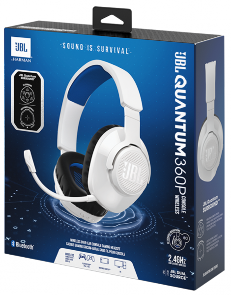 Навушники JBL Quantum 360P Wireless for PS White (JBLQ360PWLWHTBLU) - изображение 10
