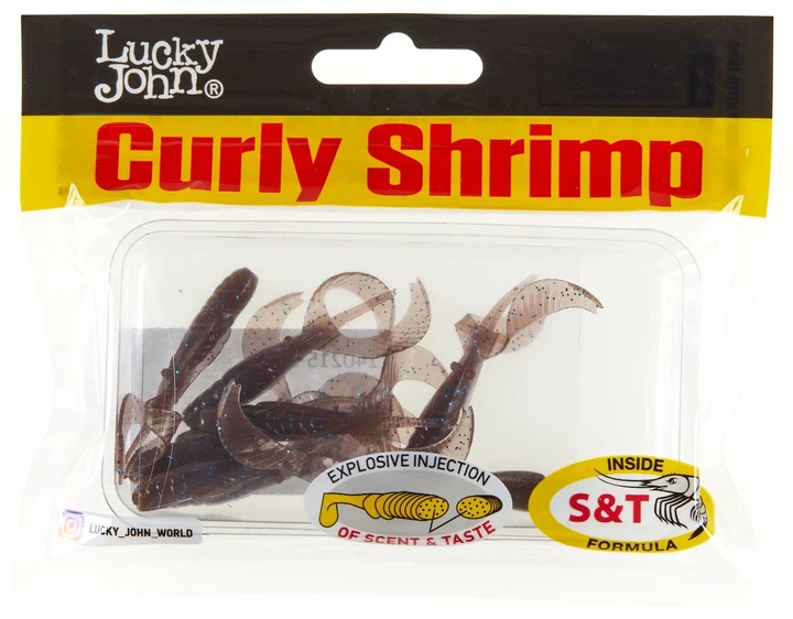 Твистеры съедобные Curly Shrimp 2,0in силиконовые S19 10 шт (набор 10 шт) - Фото 3 Твистеры съедобные Curly Shrimp 2,0in силиконовые S19 10 шт (набор 10 шт) - изображение 3