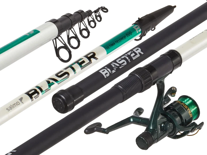 Удочка телескопическая Salmo Blaster TELEROD SET 5.0 композитная 5.0 м с противоскользящей рукояткой - Фото 2 Удочка телескопическая Salmo Blaster TELEROD SET 5.0 композитная 5.0 м с противоскользящей рукояткой - изображение 2