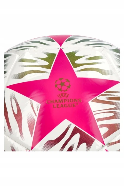 Футбольный мяч UCL 25/26 Club JX9094 размер №4 100% TPU бело-розовый - изображение 4