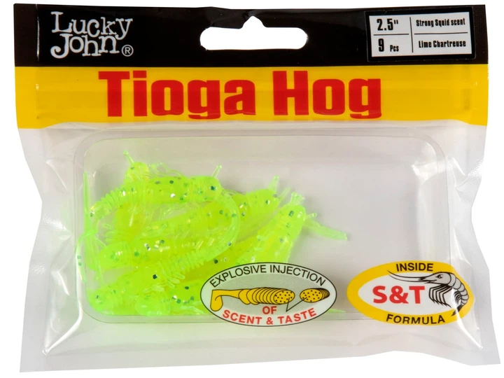 Виброхвост LJ Pro Series TIOGA HOG 2.5in 071 съедобный искусственный 9 шт (набор 9 шт) - изображение 3