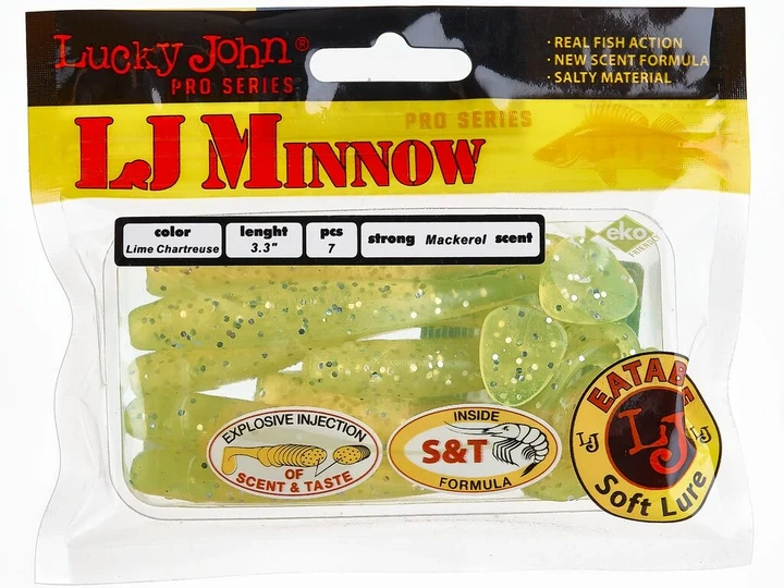 Виброхвост LJ Pro Series MINNOW 3.3in 071 мягкий пластик 8,4 см 7 шт (набор 7 шт) - изображение 3