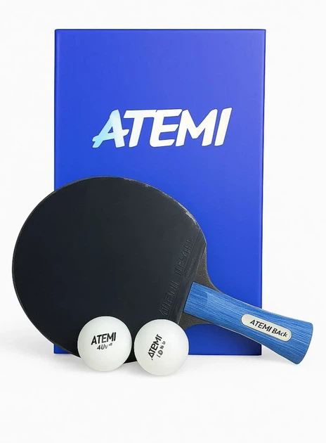 Ракетка для настольного тенниса Atemi WAVE средняя профессиональная красная/синяя - Фото 2 Ракетка для настольного тенниса Atemi WAVE средняя профессиональная красная/синяя - изображение 2