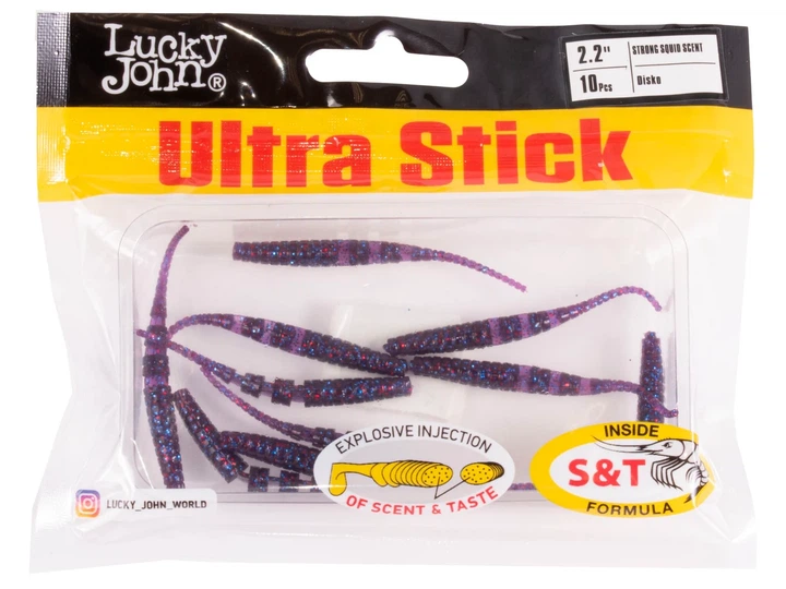 Слаги съедобные LJ Pro Series Ultra Stick 2,2in S63 эластичный материал 10 шт (набор 10 шт) - изображение 3