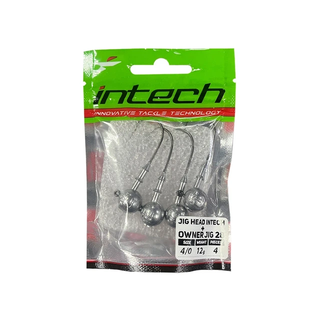 Джиг-головка Intech Owner Jig 28 №4/0 12 г свинцовая сталь 4 шт - Фото 1 Джиг-головка Intech Owner Jig 28 №4/0 12 г свинцовая сталь 4 шт - изображение 1