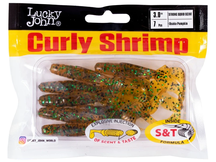 Твістери їстівні Curly Shrimp 3,0in PA19 силіконові 10 шт (набір 10 шт) - зображення 3