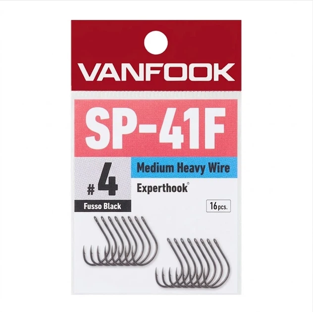 Крючок одинарный Vanfook SP-41F безбородый высокоуглеродистая сталь #4 16 шт - Фото 1 Крючок одинарный Vanfook SP-41F безбородый высокоуглеродистая сталь #4 16 шт - изображение 1