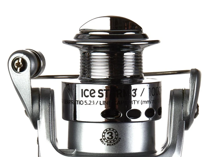 Катушка безінерційна Salmo ICE STORM 3 1000FD передній фрикціон карбопластик чорна - Фото 5 Катушка безінерційна Salmo ICE STORM 3 1000FD передній фрикціон карбопластик чорна - зображення 5