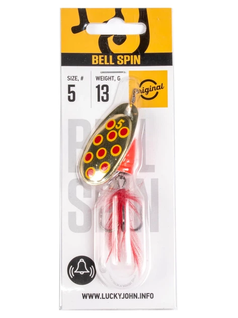Обертывающая блесна Lucky John BELL SPIN 13 г GRD конусообразное сердечник - изображение 2
