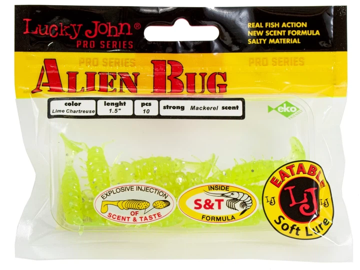 Виброхвост LJ Pro Series ALIEN BUG 1,5in 071 съедобный 10 шт (набор 10 шт) - изображение 2