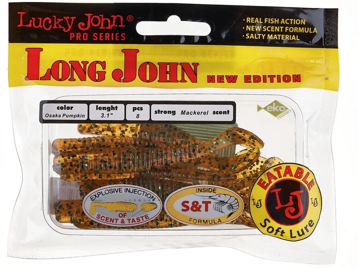 Виброхвост Long John 79 мм PA19 съедобный 8 шт (набор 8 шт) - Фото 2 Виброхвост Long John 79 мм PA19 съедобный 8 шт (набор 8 шт) - изображение 2