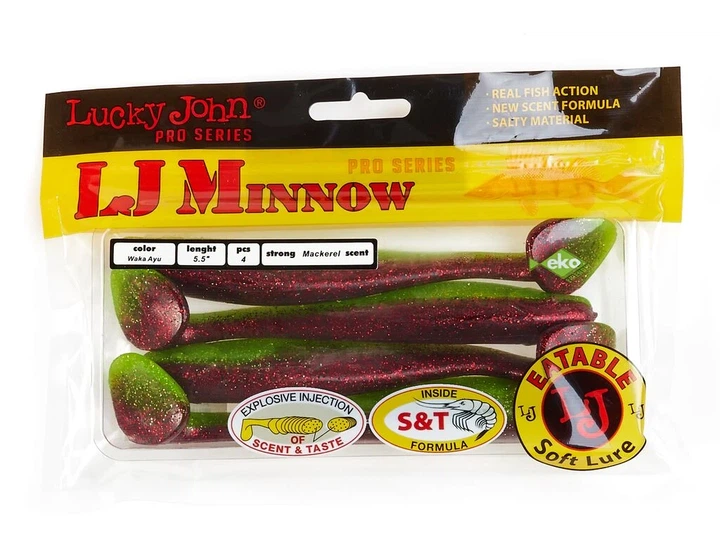Виброхвост LJ Pro Series MINNOW 14 см T44 мягкий пластик 4 шт (набор 4 шт) - Фото 3 Виброхвост LJ Pro Series MINNOW 14 см T44 мягкий пластик 4 шт (набор 4 шт) - изображение 3