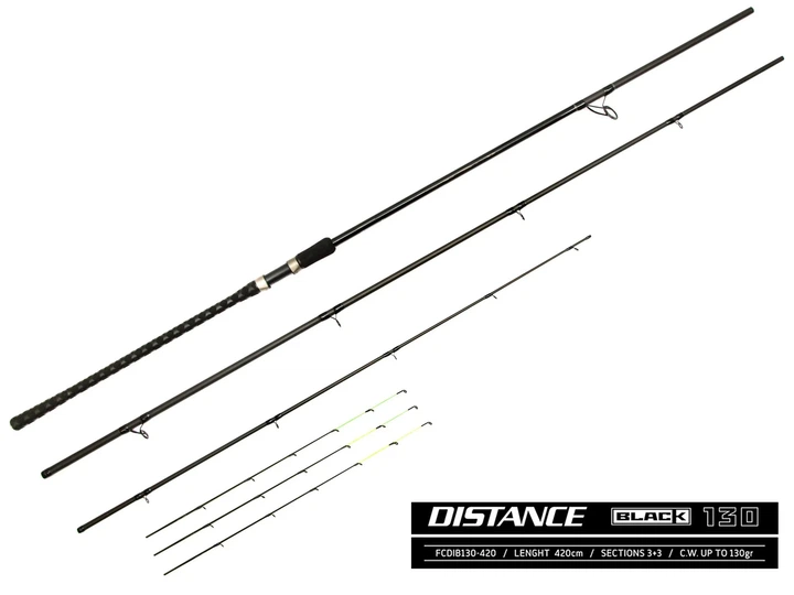 Фідерне вудлище Feeder Concept Distance BLACK 130 4.20 м углеволокно HMC 323 г чорне - Фото 1 Фідерне вудлище Feeder Concept Distance BLACK 130 4.20 м углеволокно HMC 323 г чорне - зображення 1