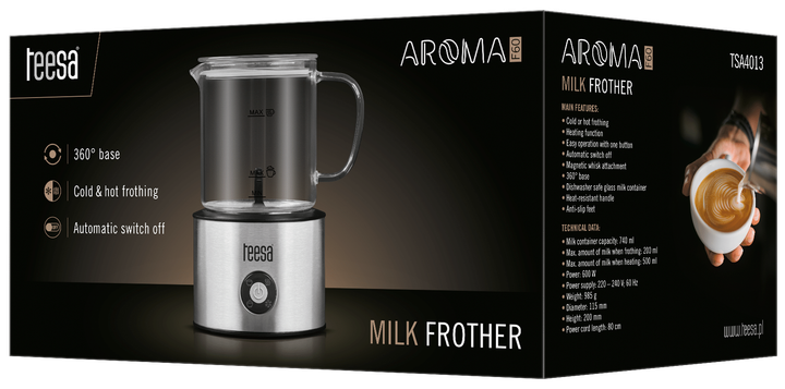 Спінювач молока Teesa Aroma F60 (TSA4013) - зображення 6